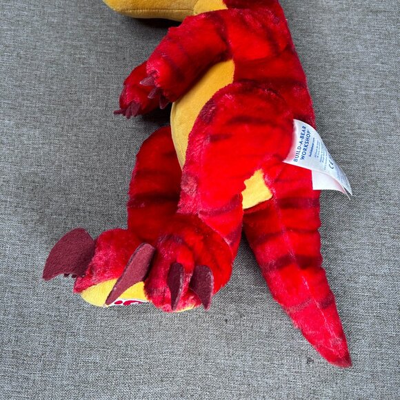 Build A Bear Dinosaur Tyrannosaurus Rex Stuffed Animal Plush Toy Red Striped - Picture 5 of 12